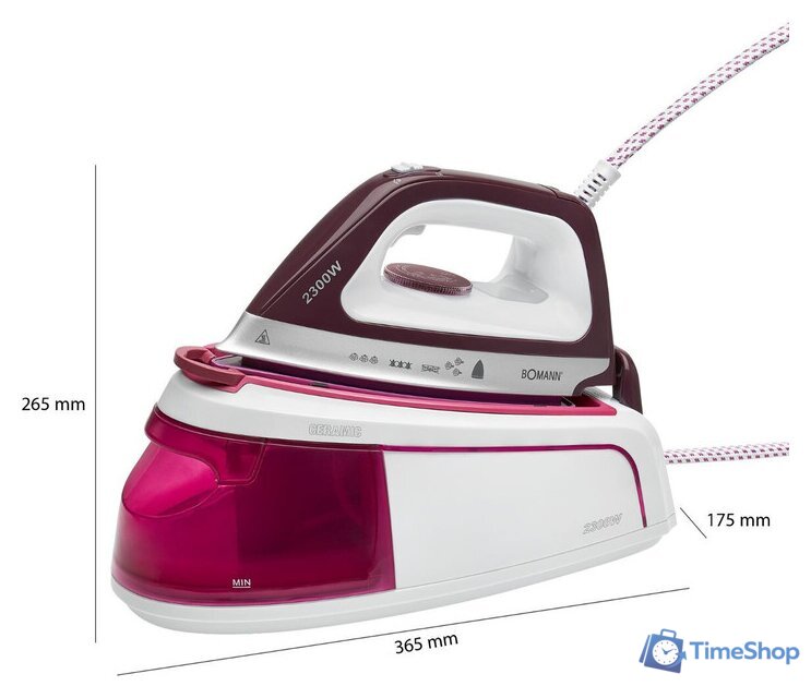 Утюг Bomann DBS 6034 CB - Изображение №3 — Интернет-магазин Time-Shop