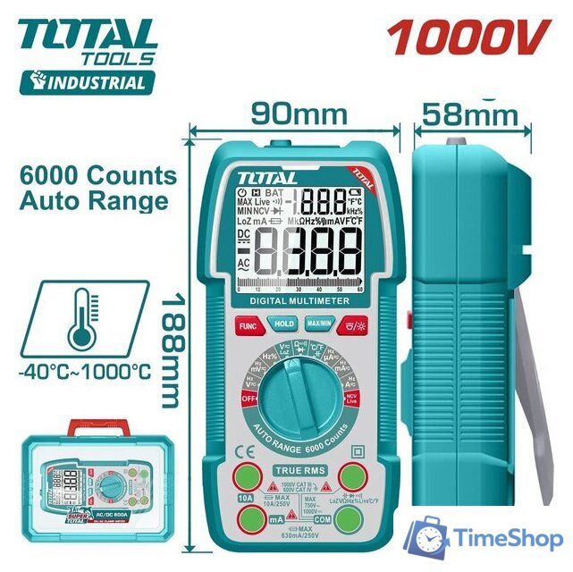 Мультиметр Total TMT5310004 - Изображение №1 — Интернет-магазин Time-Shop