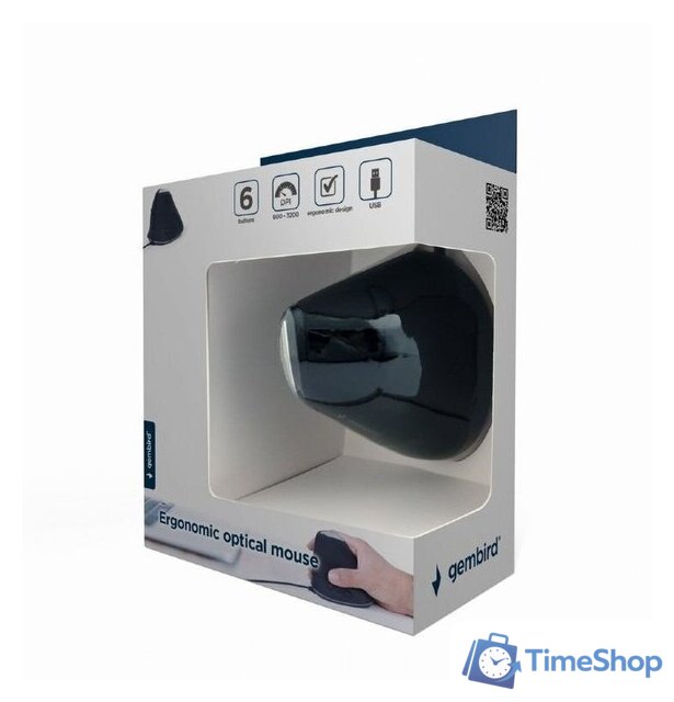 Вертикальная мышь Gembird MUS-ERGO-03 - Изображение №11 — Интернет-магазин Time-Shop