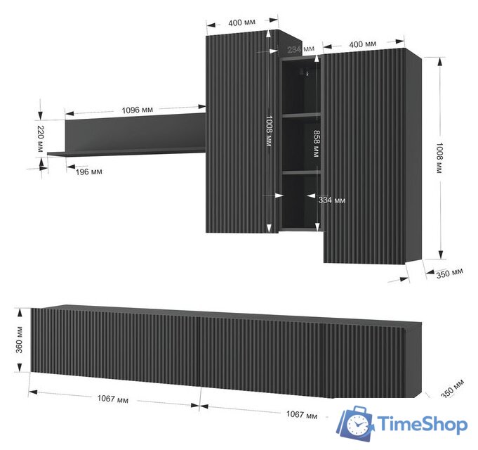 Горка Mio Tesoro Silva (графит/дарк грей) - Изображение №6 — Интернет-магазин Time-Shop