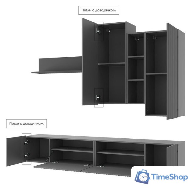 Горка Mio Tesoro Silva (графит/дарк грей) - Изображение №7 — Интернет-магазин Time-Shop