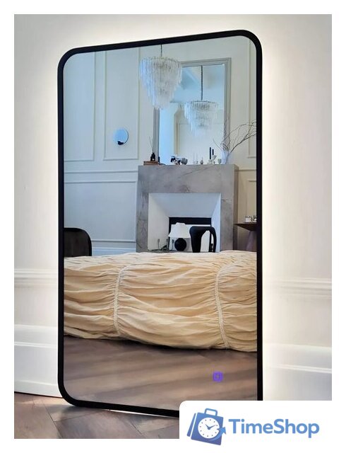 Зеркало с подсветкой  EMZE Smartphone 45x77 LED.UV.SMART.45.77.CHE (черный) - Изображение №3 — Интернет-магазин Time-Shop