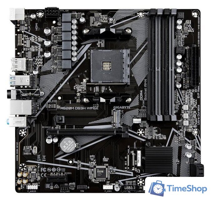 Материнская плата Gigabyte A520M DS3H WiFi6E - Изображение №1 — Интернет-магазин Time-Shop