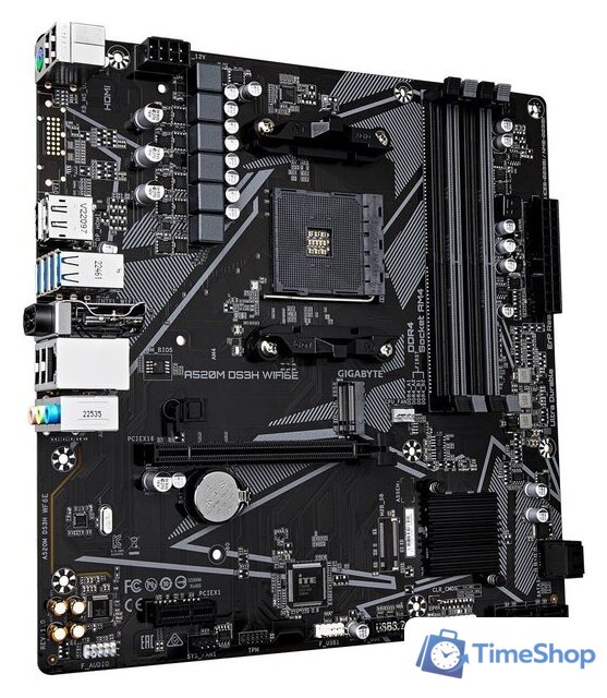 Материнская плата Gigabyte A520M DS3H WiFi6E - Изображение №2 — Интернет-магазин Time-Shop