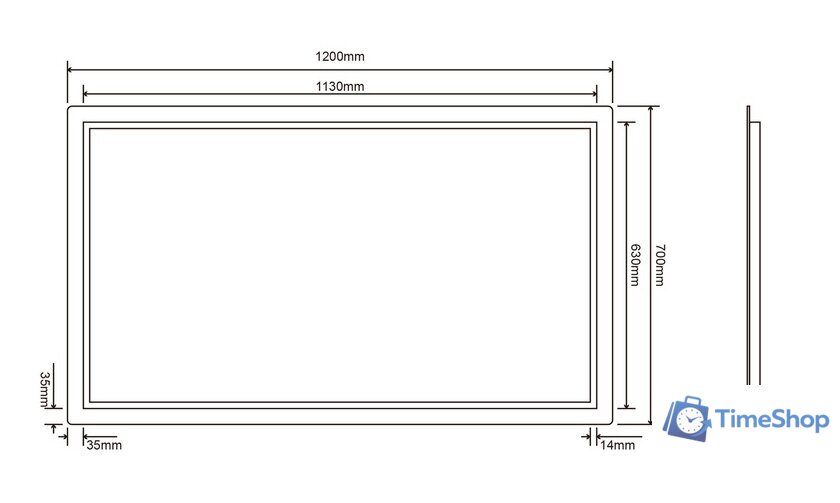  Roxen Зеркало Gotem Long 510165-120 120х70 - Изображение №10 — Интернет-магазин Time-Shop