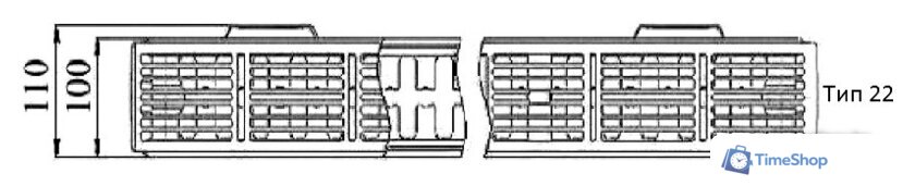 Стальной панельный радиатор Prado Classic тип 22 500x400 - Изображение №2 — Интернет-магазин Time-Shop