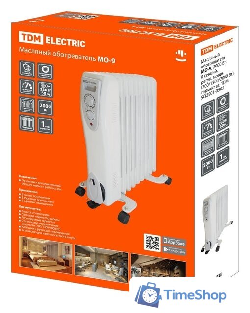 Масляный радиатор TDM Electric SQ2501-0902 - Изображение №2 — Интернет-магазин Time-Shop