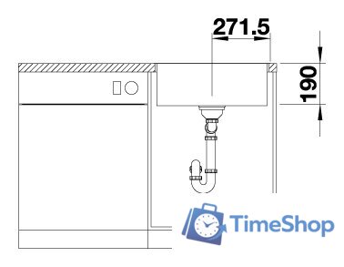 Кухонная мойка Blanco Subline 500-IF SteelFrame (черный) - Изображение №4 — Интернет-магазин Time-Shop