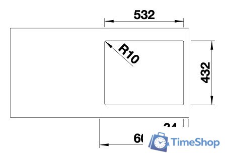 Кухонная мойка Blanco Subline 500-IF SteelFrame (черный) - Изображение №3 — Интернет-магазин Time-Shop