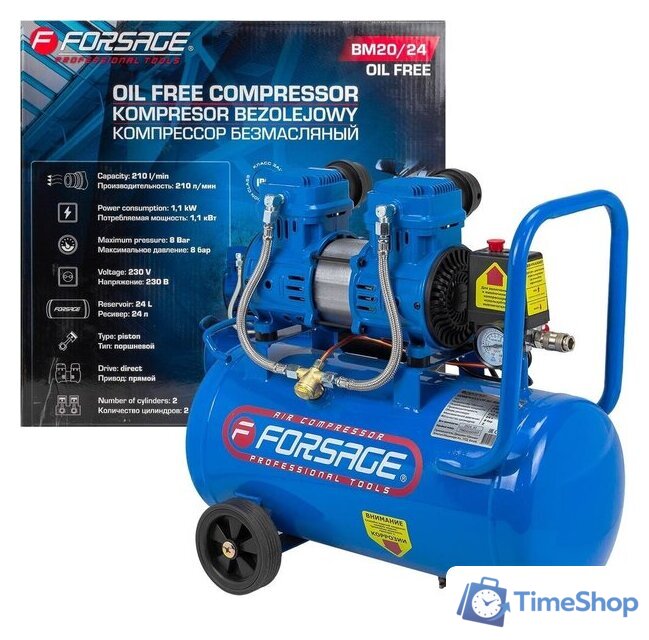 Компрессор FORSAGE F-BM20/24 Oil Free - Изображение №6 — Интернет-магазин Time-Shop