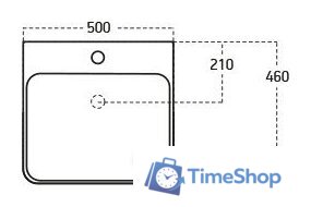 Умывальник Sanovit Luxury 50x46 [11050] - Изображение №3 — Интернет-магазин Time-Shop