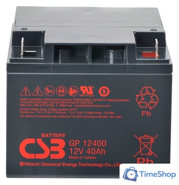 Аккумулятор для ИБП CSB Battery GP12400 (12В/40 А·ч) - Изображение №1 — Интернет-магазин Time-Shop