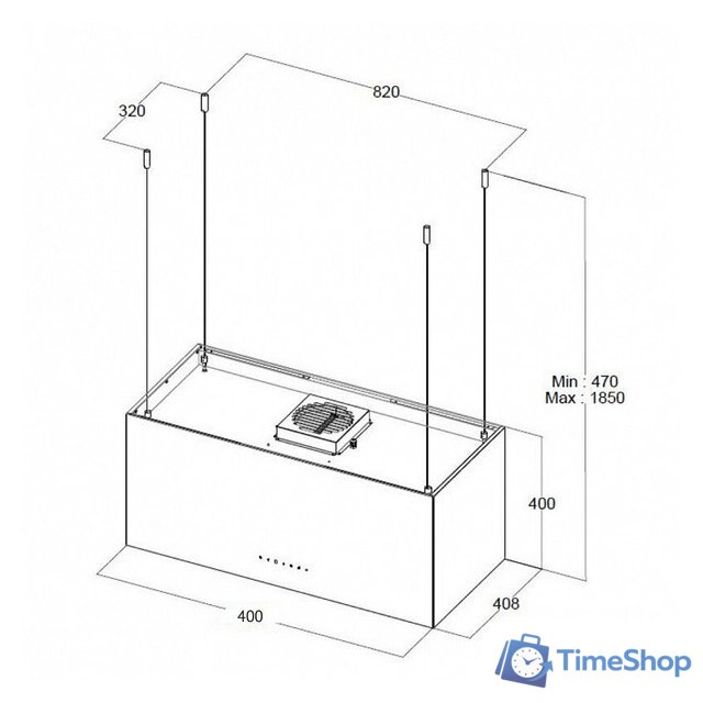 Кухонная вытяжка Korting KHA 40828 GN - Изображение №2 — Интернет-магазин Time-Shop
