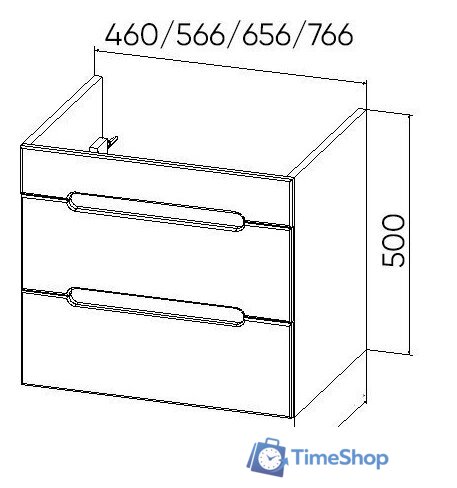  Viant Тумба под умывальник Марсель Como 60 VMAR60CO-T2YP - Изображение №6 — Интернет-магазин Time-Shop