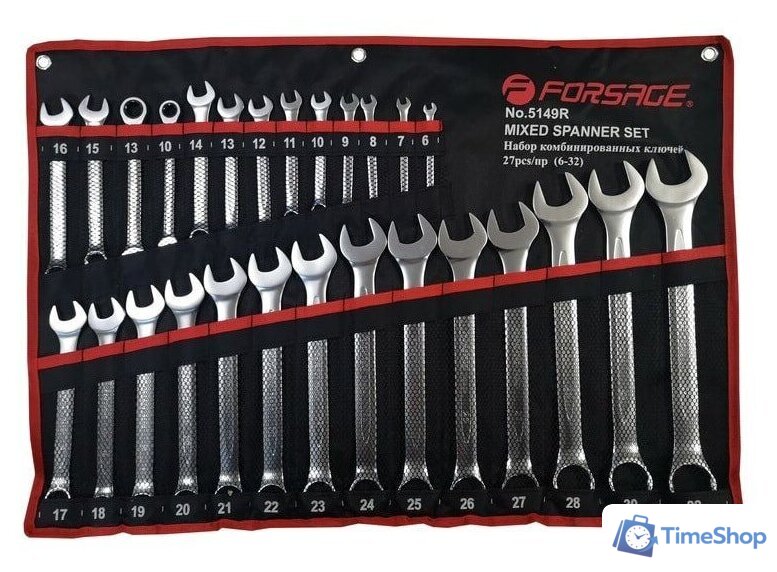 Набор ключей FORSAGE F-5149R (27 предметов) - Изображение №1 — Интернет-магазин Time-Shop