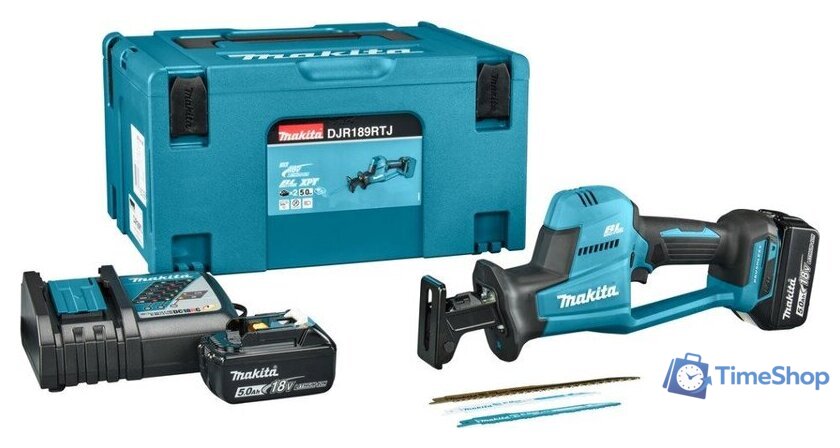 Сабельная пила Makita DJR189RTJ (с 2-мя АКБ, кейс) - Изображение №1 — Интернет-магазин Time-Shop