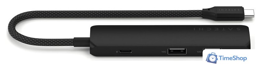 Док-станция Satechi 4-in-1 USB-C Slim Multiport Adapter 4K ST-P4SK (черный) - Изображение №2 — Интернет-магазин Time-Shop