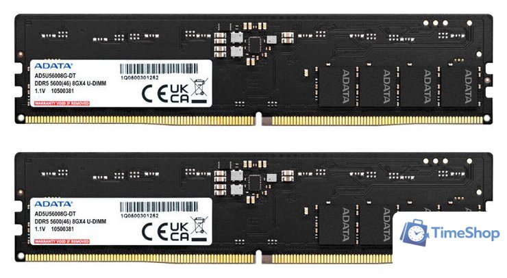 Оперативная память ADATA 2x16ГБ DDR5 4800 МГц AD5U480016G-DT - Изображение №1 — Интернет-магазин Time-Shop