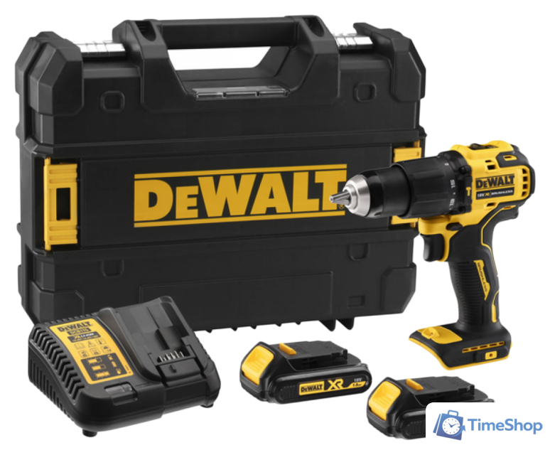Ударная дрель-шуруповерт DeWalt DCD709S2T (с 2-мя АКБ) - Изображение №1 — Интернет-магазин Time-Shop