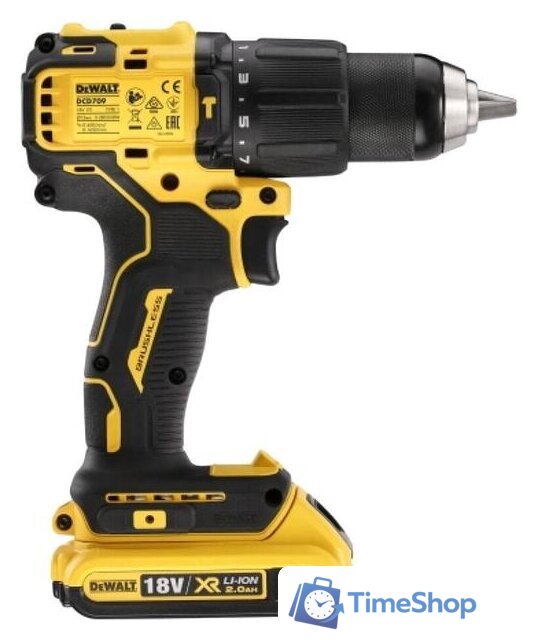 Ударная дрель-шуруповерт DeWalt DCD709S2T (с 2-мя АКБ) - Изображение №3 — Интернет-магазин Time-Shop