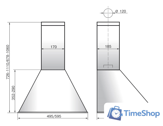 Кухонная вытяжка Elikor DE6534WS - Изображение №3 — Интернет-магазин Time-Shop