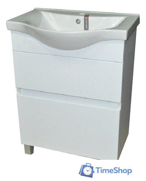  Гамма Тумба с умывальником Р25оФ8-У65 Альбатрос-10065 (белый) - Изображение №1 — Интернет-магазин Time-Shop