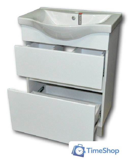  Гамма Тумба с умывальником Р25оФ8-У65 Альбатрос-10065 (белый) - Изображение №2 — Интернет-магазин Time-Shop