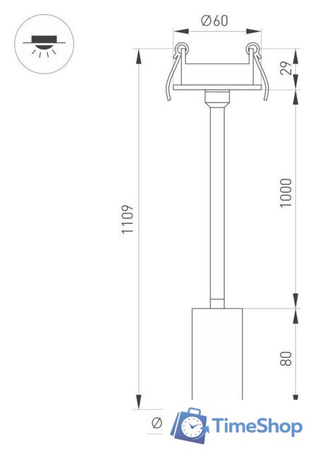 Спот Arlight LGD-Periscope-R55-9W Warm3000 045203 - Изображение №2 — Интернет-магазин Time-Shop