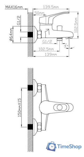 Смеситель AV Engineering AVBAS3-A294-430 - Изображение №2 — Интернет-магазин Time-Shop