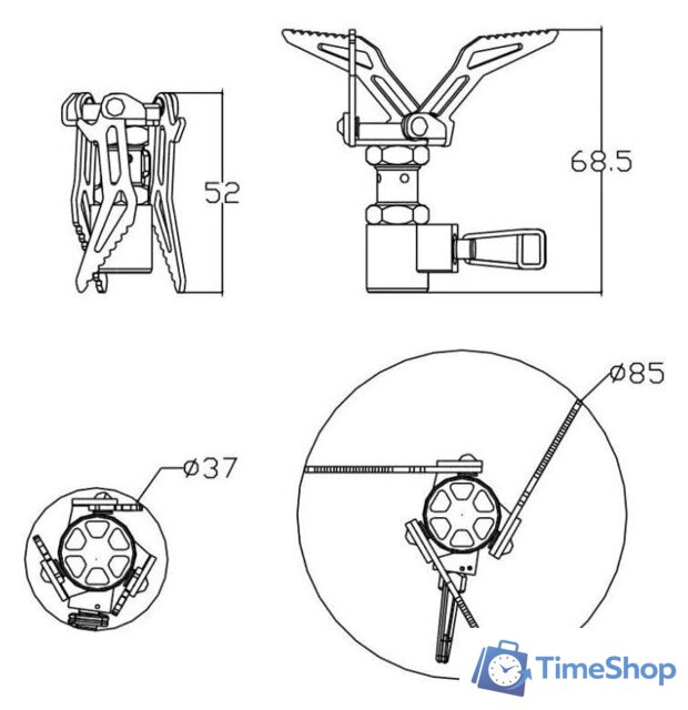 Туристическая горелка Fire-Maple Hornet FMS-300T - Изображение №3 — Интернет-магазин Time-Shop