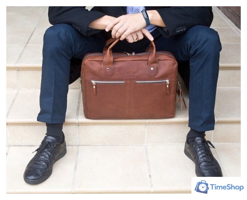 Мужская сумка Carlo Gattini Fratello 1014-02 (коричневый) - Изображение №4 — Интернет-магазин Time-Shop