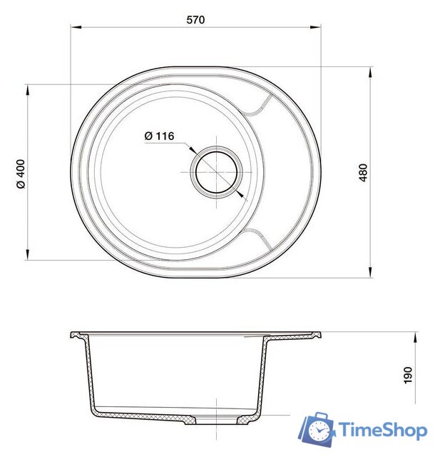 Кухонная мойка Reflexion Allonge RF0658WH - Изображение №7 — Интернет-магазин Time-Shop