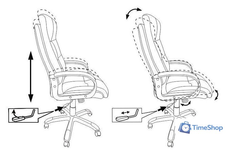 Офисное кресло Бюрократ CH-824 (песочный) - Изображение №5 — Интернет-магазин Time-Shop