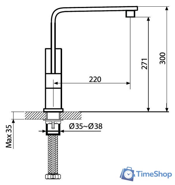 Смеситель Ahti Hamina HA103011 - Изображение №2 — Интернет-магазин Time-Shop