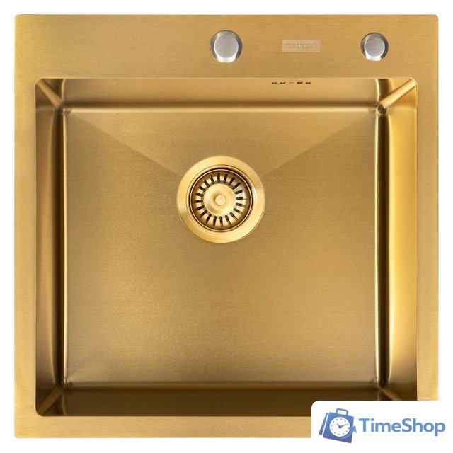 Кухонная мойка ARFEKA Eco AR 500*500 Golden PVD Nano - Изображение №8 — Интернет-магазин Time-Shop