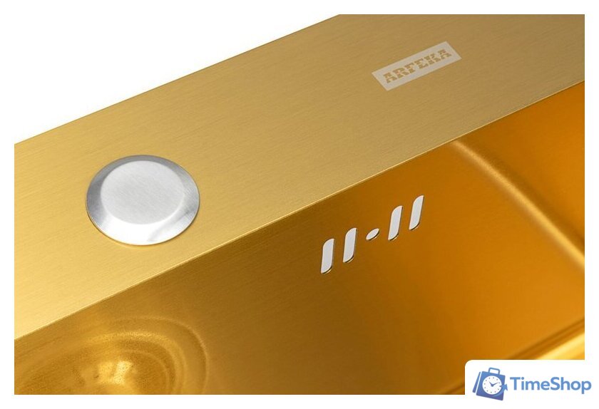 Кухонная мойка ARFEKA Eco AR 500*500 Golden PVD Nano - Изображение №12 — Интернет-магазин Time-Shop