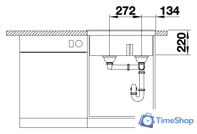 Кухонная мойка Blanco Pleon 6 Split 525955 (черный) - Изображение №3 — Интернет-магазин Time-Shop