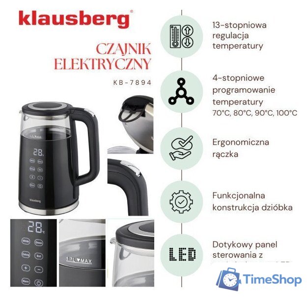 Электрический чайник Klausberg KB-7894 - Изображение №8 — Интернет-магазин Time-Shop