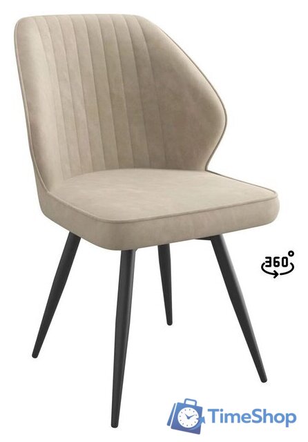 Стул Мамадома Michael-R1 360 (k02 Латте замша Lux/черный) - Изображение №1 — Интернет-магазин Time-Shop