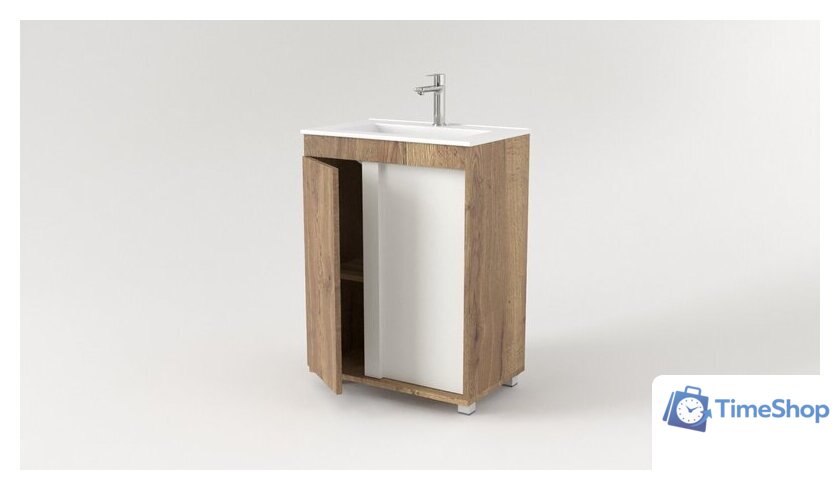  Дабер Тумба под умывальник 013 60 Т13.6.0.21 (дуб галифакс/белый) - Изображение №2 — Интернет-магазин Time-Shop