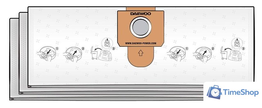 Фильтр-мешок Daewoo Power DAVC 20TBH (3 шт) - Изображение №1 — Интернет-магазин Time-Shop