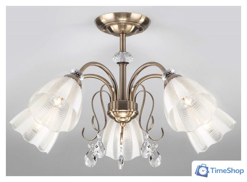 Припотолочная люстра Евросвет 30155/5 (античная бронза) - Изображение №1 — Интернет-магазин Time-Shop