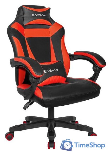 Игровое (геймерское) кресло Defender Master (черный/красный) - Изображение №1 — Интернет-магазин Time-Shop