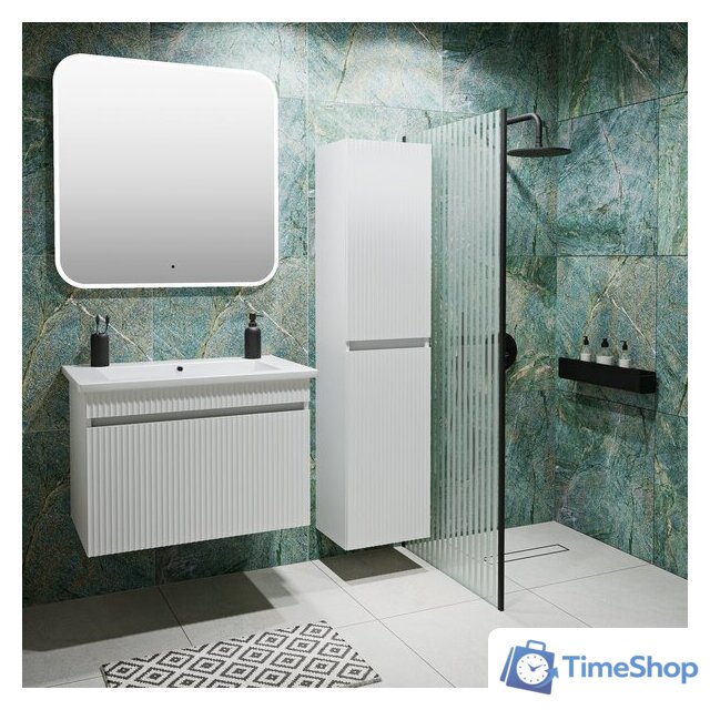  Runo Тумба с умывальником Модена 75 + Оскар 75 (подвесная, белый) - Изображение №11 — Интернет-магазин Time-Shop