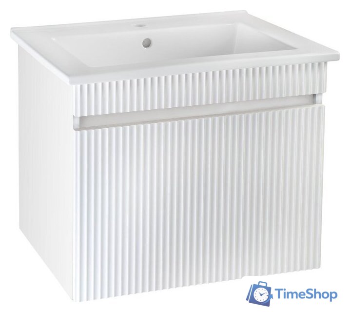  Runo Тумба с умывальником Модена 75 + Оскар 75 (подвесная, белый) - Изображение №4 — Интернет-магазин Time-Shop