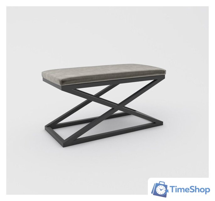 Банкетка Hype Mebel Трингл (черный/серый) - Изображение №1 — Интернет-магазин Time-Shop