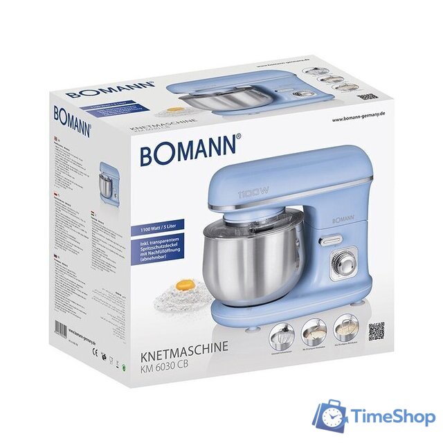 Планетарный миксер Bomann KM 6030 CB (синий) - Изображение №3 — Интернет-магазин Time-Shop