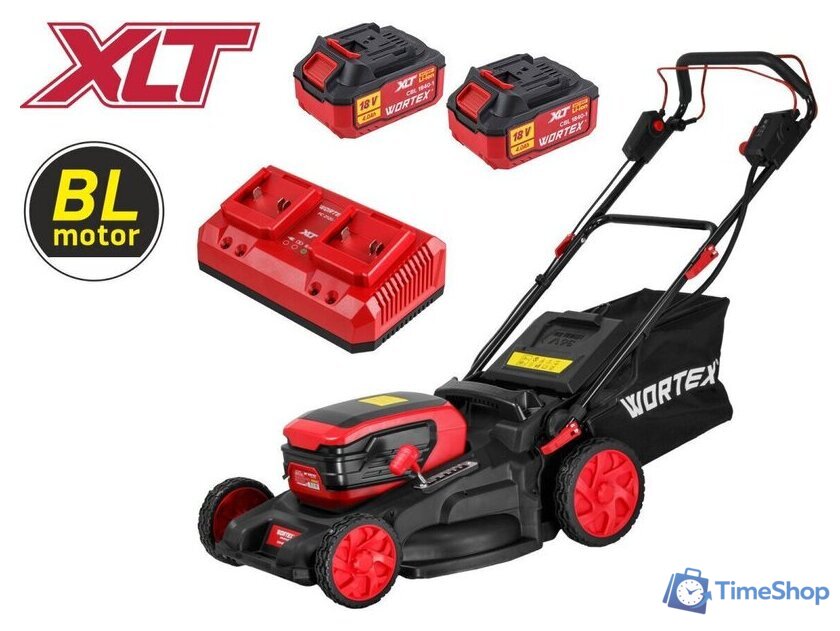 Газонокосилка Wortex CLM 4536-4 XLT Set 2334160 (с 2-мя АКБ) - Изображение №1 — Интернет-магазин Time-Shop
