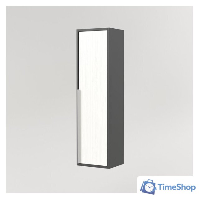  Дабер Шкаф-полупенал 015 СТ15.0.0.20Б (белый древесный/серый/ручка белый) - Изображение №2 — Интернет-магазин Time-Shop