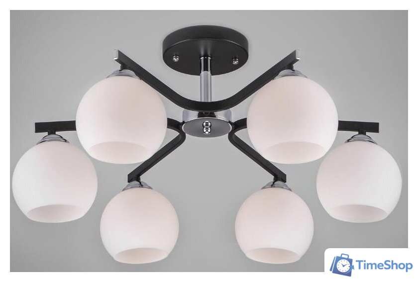 Припотолочная люстра Евросвет 30145/6 (Chrome/Wenge) - Изображение №1 — Интернет-магазин Time-Shop